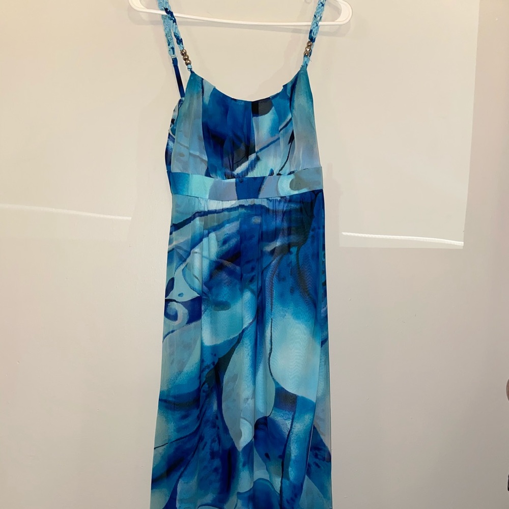 COPY - White House Black Market Ocean Blue Dress